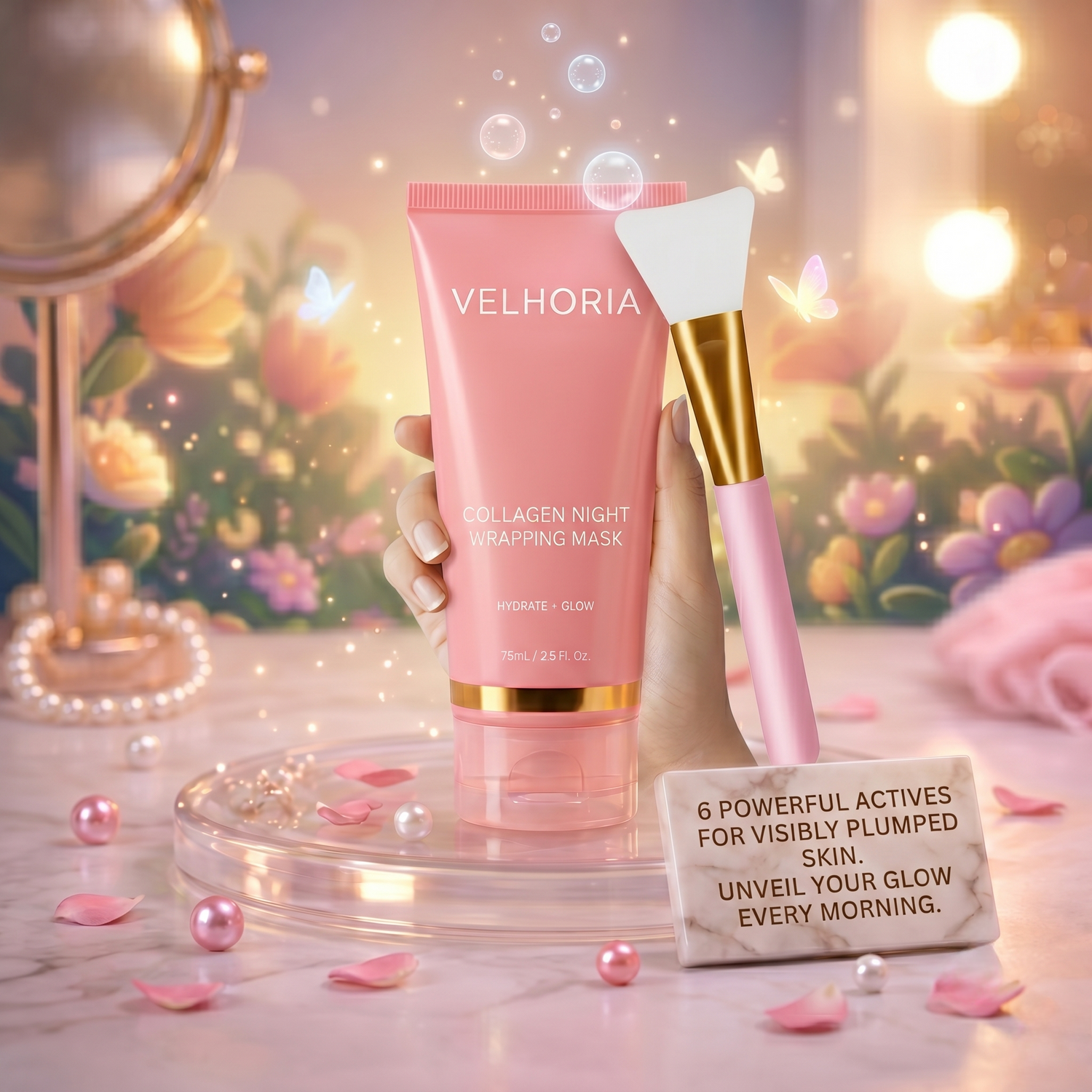 Collagen Night Wrapping Mask & Precision Brush Set